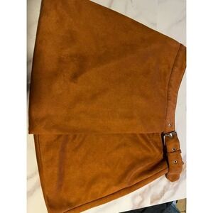 Women Brown Suade Forever21 Skirt Size medium  Cowgirl Western boho hippie Style